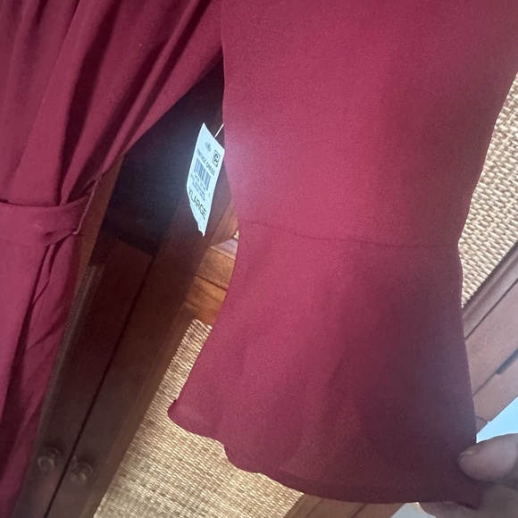 NWT! Style & Co Solid color Maroon XL Pintuck Dress - Picture 4 of 9